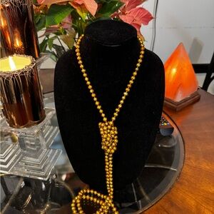 Chic Gold fresh water pearl (dyed) Necklace, opera length 32”